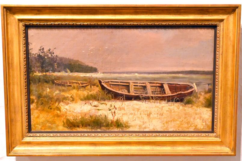 Max Slevogt (1886–1931), Fischerboote am Ufer eines Sees, Schleswig, Landesmuseum für Kunst und Kulturgeschichte, Kunst im 20. Jh., um 1900