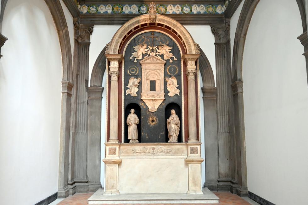 Benedetto da Maiano (1462–1495), Altar, Florenz, ehem. Franziskanerinnenkloster St. Klara, jetzt London, Victoria and Albert Museum, 0. Etage, Mittelalter und Renaissance, um 1493–1497