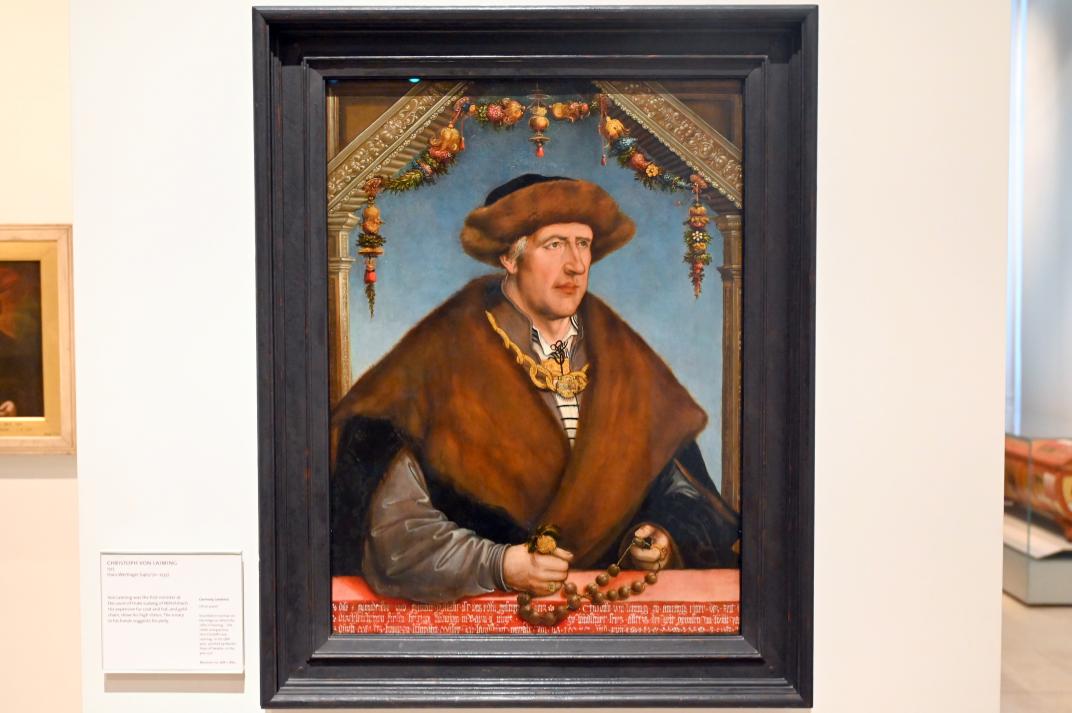 Hans Wertinger (1515–1526), Christoph von Laiming, London, Victoria and Albert Museum, 1. Etage, 1517