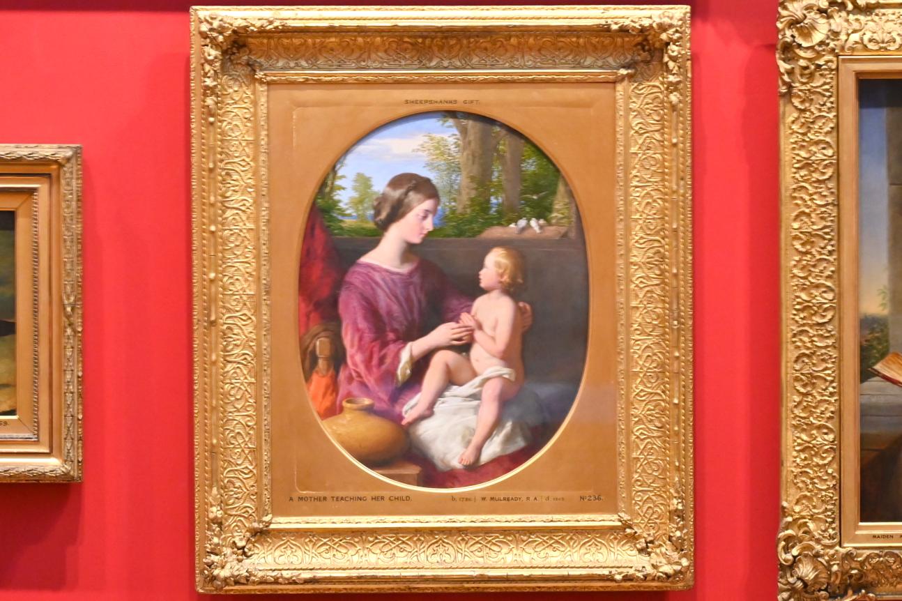 William Mulready (1816–1858), Die Lektion (`So wie der Zweig gebogen ist, der Baum geneigt`), London, Victoria and Albert Museum, 2. Etage, Paintings, vor 1859