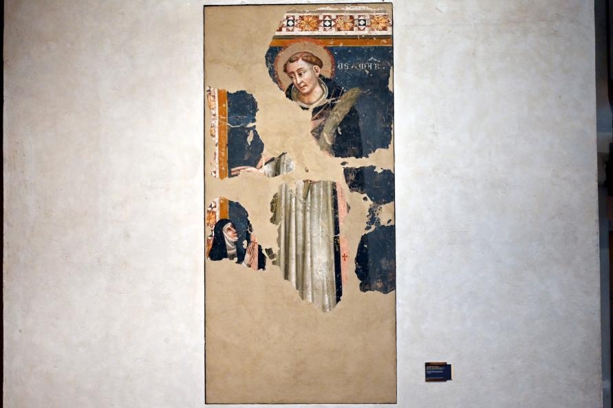 Simone dei Crocifissi (Simone di Filippo Benvenuti) (1352–1399), Hl. Petrus von Verona und eine Nonne, Bologna, Agneskloster, jetzt Bologna, Pinacoteca Nazionale, Saal 6, 1375–1380