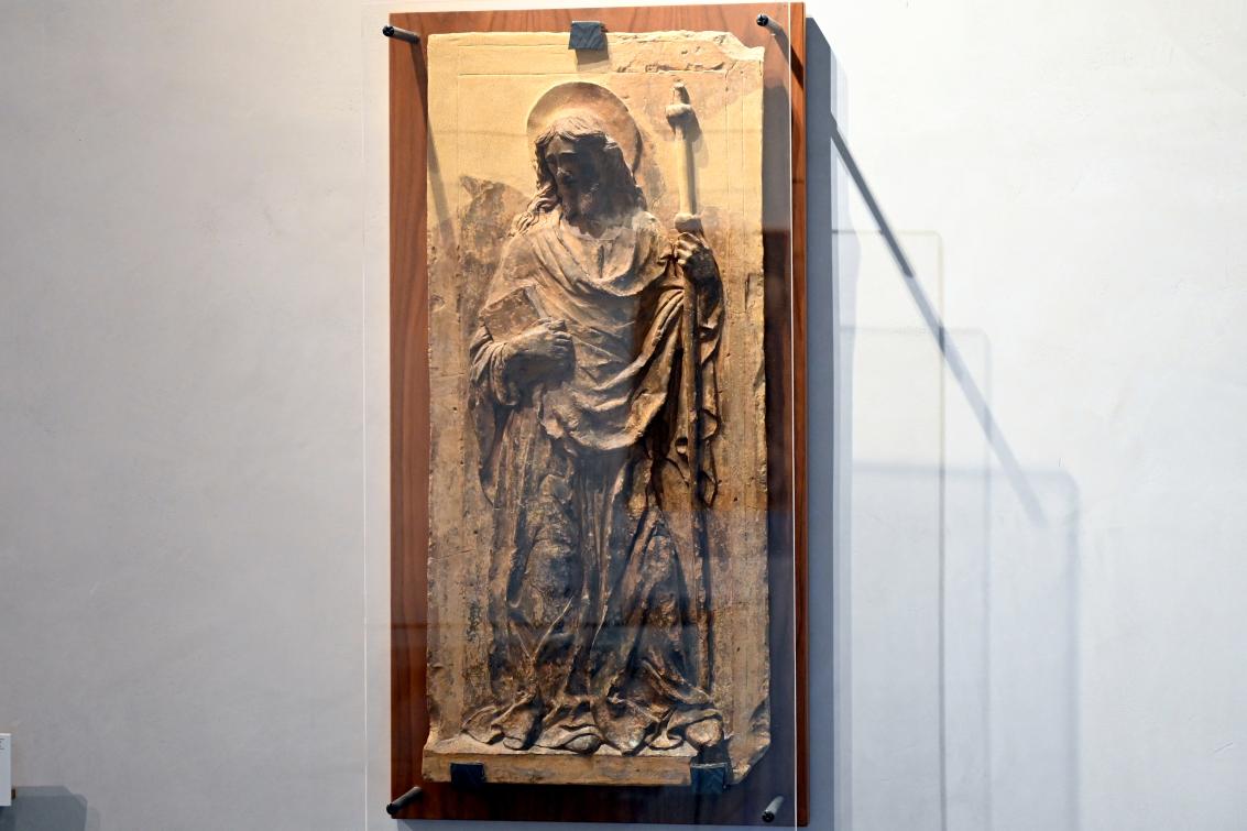 Apostel Jakobus der Ältere, Urbino, Oratorio di San Giovanni Battista, jetzt Urbino, Diözesanmuseum Albani, Saal 4, 15. Jhd.