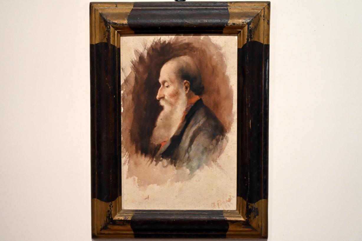 Francesco Podesti (1820–1863), Männliches Porträt im Profil, Jesi, Städtische Kunstgalerie, Obergeschoss Saal 1, 1863