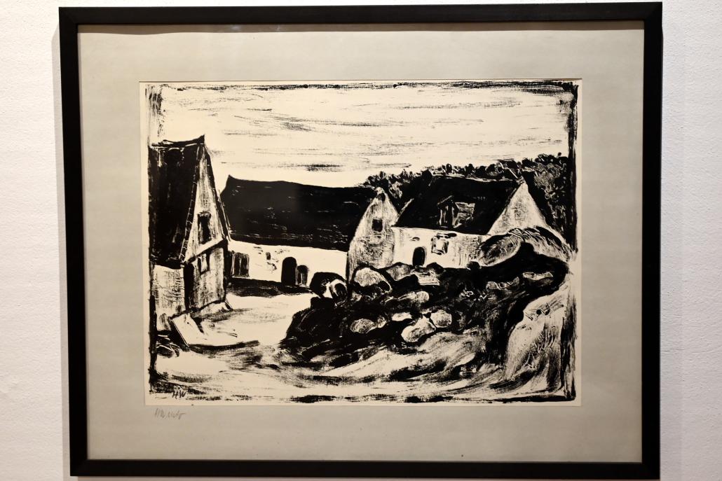 Hermann Winter (1982–1984), Dorf in der Bretagne, Erding, Museum Erding, Erdinger Künstler, um 1982