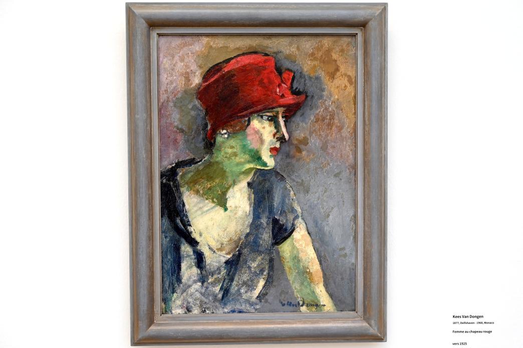 Kees van Dongen (1904–1955), Frau mit rotem Hut, Paris, Musée d’art moderne de la Ville de Paris, Saal 8, um 1925