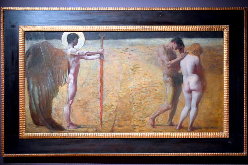 Franz von Stuck (1890–1923), Vertreibung aus dem Paradies, Paris, Musée d’Orsay, um 1890