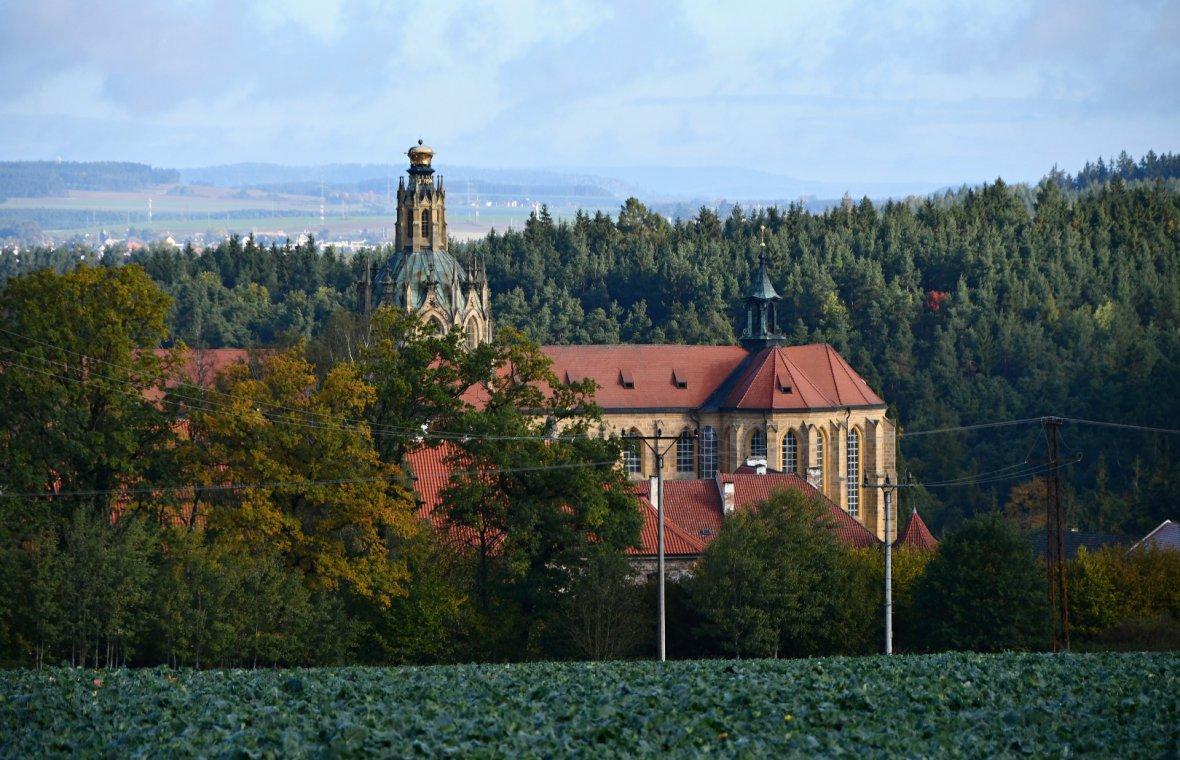 Kladrau (Kladruby), ehem. Benediktinerabtei, Klosterkirche Mariä Himmelfahrt, St. Wolfgang und Benedikt