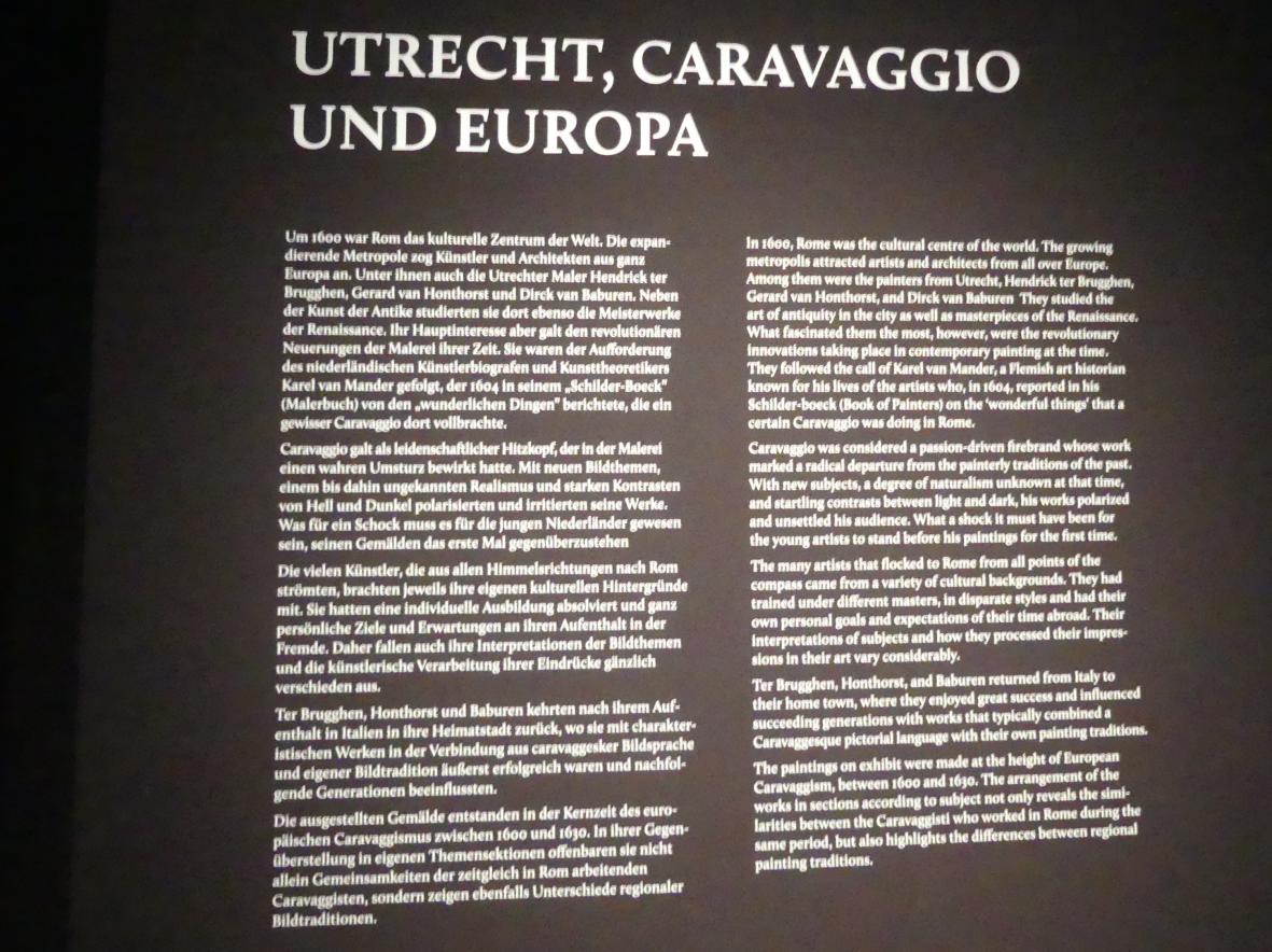 München, Alte Pinakothek, Ausstellung "Utrecht, Caravaggio und Europa" vom 17.04.-21.07.2019, Bild 2/2