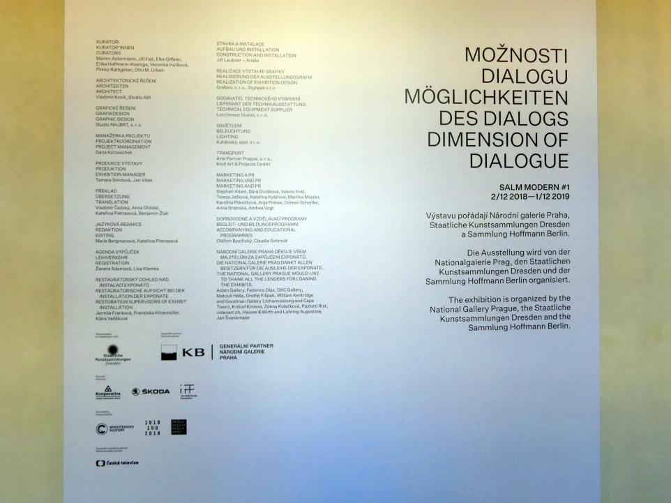 Prag, Nationalgalerie im Salm-Palast, Ausstellung "Möglichkeiten des Dialogs" vom 02.12.2018-01.12.2019, Bild 6/11