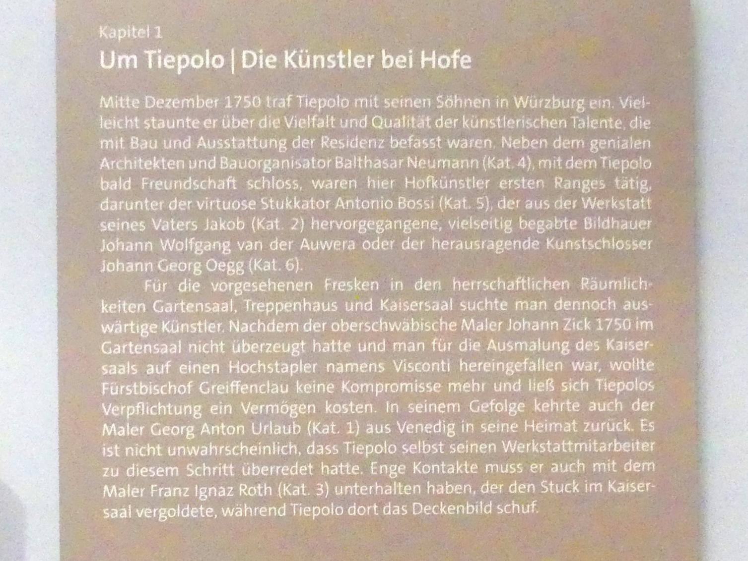 Würzburg, Martin von Wagner Museum, Ausstellung "Tiepolo und seine Zeit in Würzburg" vom 31.10.2020-15.07.2021, Bild 3/12