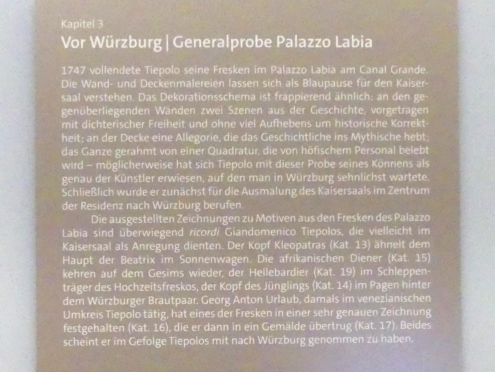 Würzburg, Martin von Wagner Museum, Ausstellung "Tiepolo und seine Zeit in Würzburg" vom 31.10.2020-15.07.2021, Bild 4/12