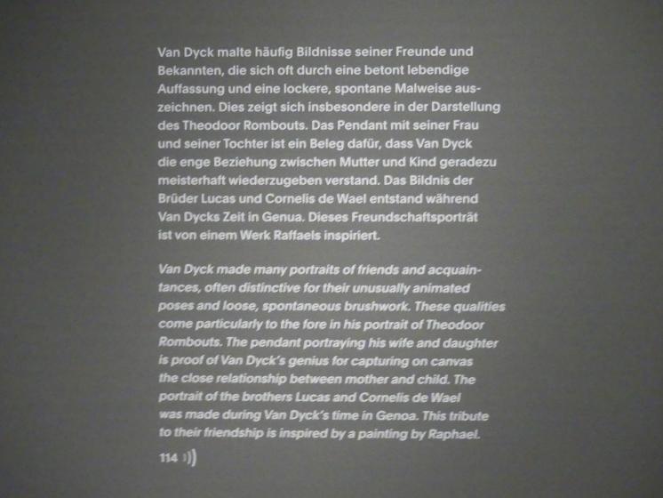 München, Alte Pinakothek, Ausstellung "Van Dyck" vom 25.10.2019-02.02.2020, Künstlerbildnisse - 2