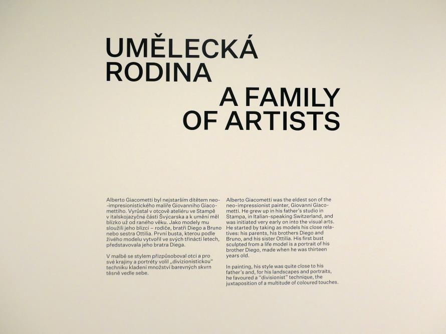 Prag, Nationalgalerie im Messepalast, Ausstellung "Alberto Giacometti" vom 18.07.-01.12.2019, Familie