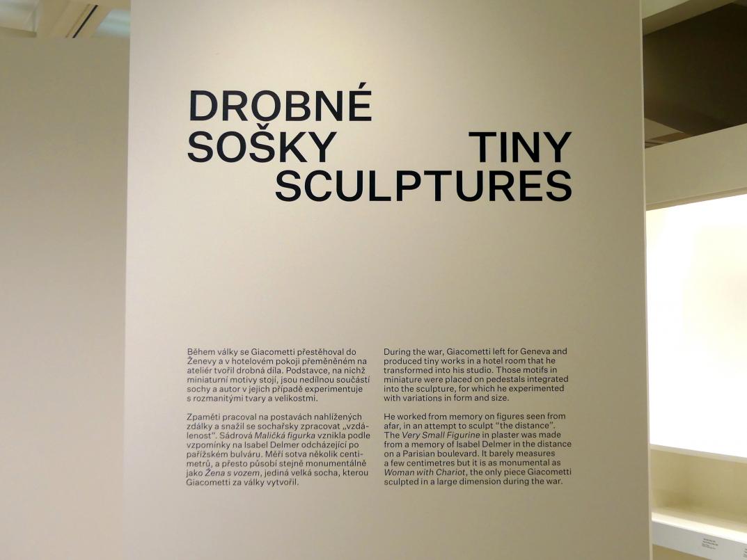Prag, Nationalgalerie im Messepalast, Ausstellung "Alberto Giacometti" vom 18.07.-01.12.2019, Kleine Skulpturen, Bild 3/3
