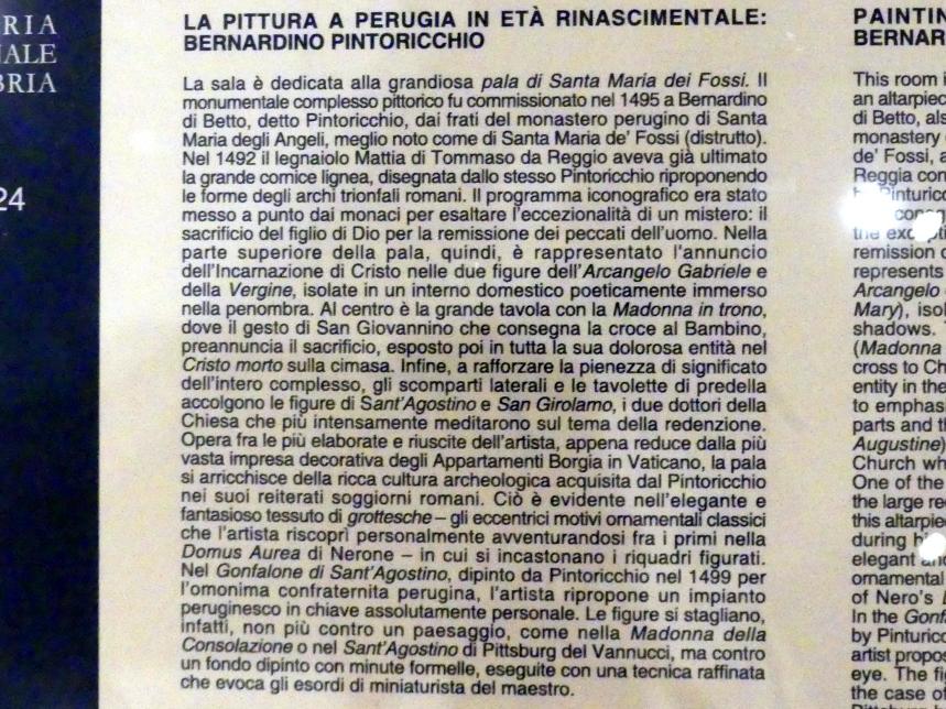 Perugia, Nationalgalerie von Umbrien (Galleria nazionale dell'Umbria), 24: Bernardino di Betto detto Pinturicchio, Bild 4/5