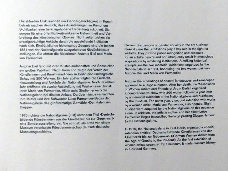 Berlin, Alte Nationalgalerie, Saal 307, Künstlerinnen der Nationalgalerie vor 1919, Bild 11/12