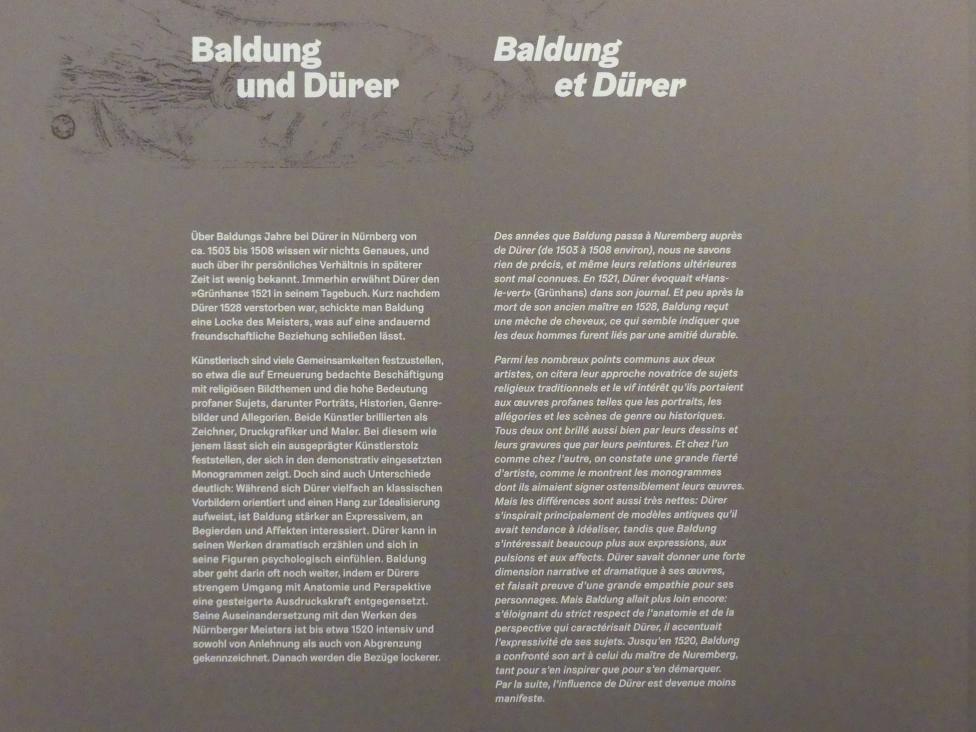 Karlsruhe, Staatliche Kunsthalle, Ausstellung "Hans Baldung Grien, heilig | unheilig", Saal 4a, Bild 2/2