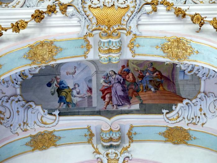 Johann Baptist Zimmermann (1701–1757), Fresken im Hauptraum, Wies, Wallfahrtskirche Zum Gegeißelten Heiland (zur Prämonstratenser-Abtei Steingaden gehörig), 1753–1754, Bild 34/40