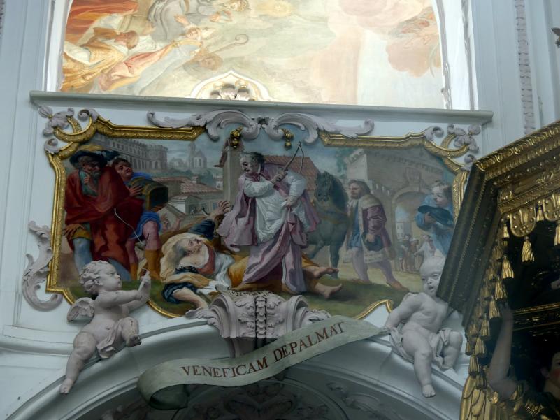 Cosmas Damian Asam (1713–1738), Freskendekoration im Langhaus, Freising, Dom St. Maria und St. Korbinian, 1723–1724, Bild 15/16