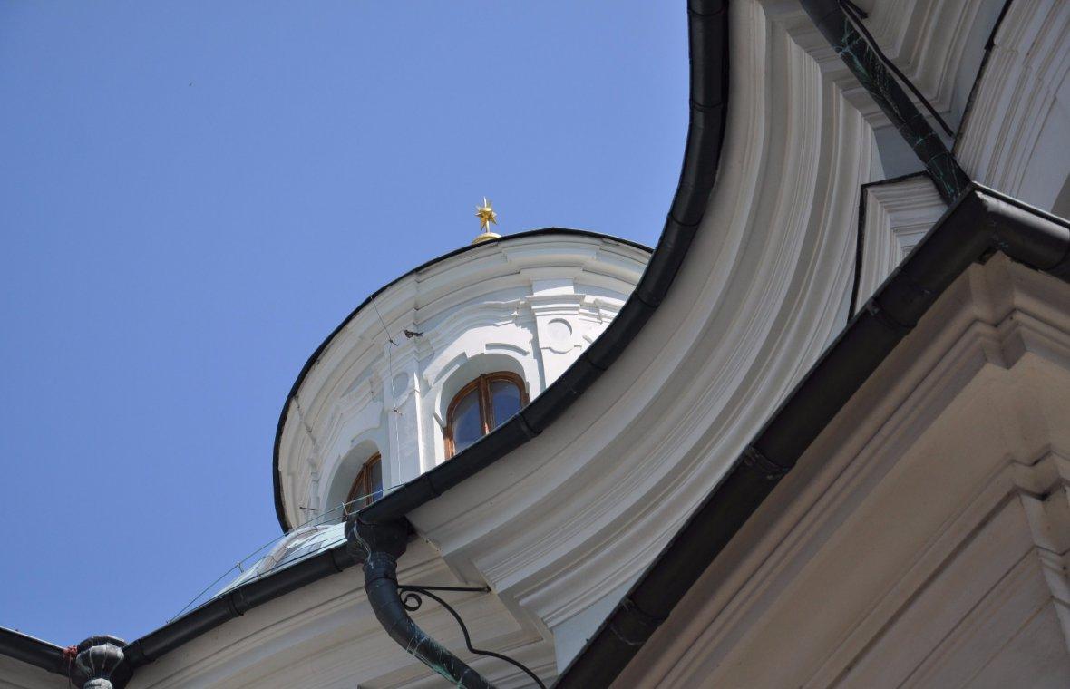 Kilian Ignaz Dientzenhofer (1718–1752), Pläne für den Neubau der Kreuzherren-Ordenskirche St. Maria Magdalena, Karlsbad (Karlovy Vary), Kirche Maria Magdalena, 1727–1732, Bild 8/11