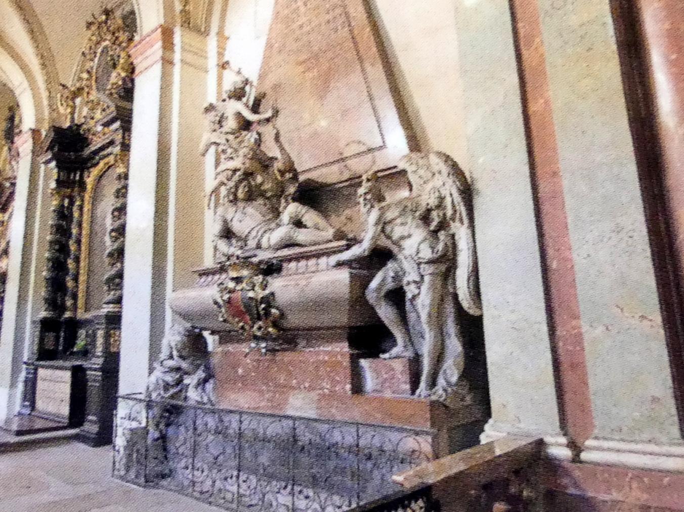 Ferdinand Maximilian Brokoff (1707–1730), Grabmal des Grafen Johann Wenzel Wratislaw von Mitrowitz nach einem Entwurf von Fischer von Erlach, Prag-Altstadt, Basilika St. Jakob, 1715–1716