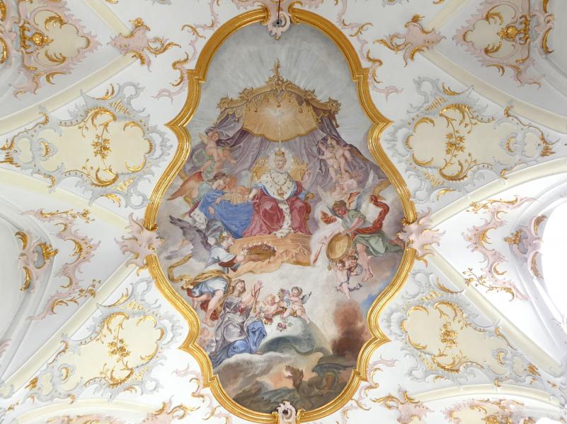 Christoph Thomas Scheffler (1719–1755), Chorfresko Maria als Himmelskönigin, Türkenfeld, Pfarrkirche Mariä Himmelfahrt, 1754