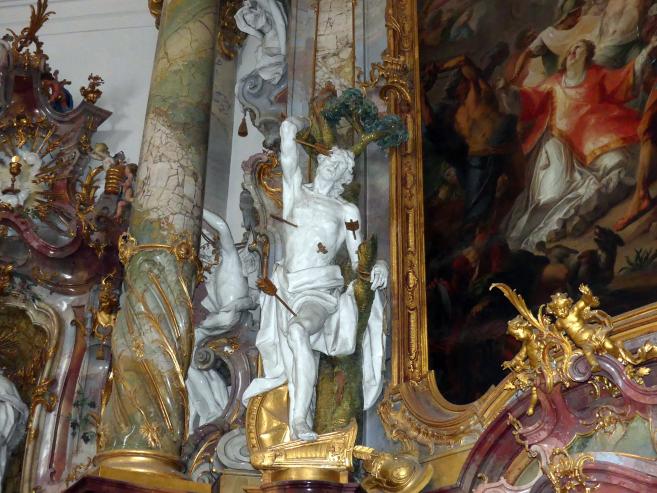 Johann Joseph Christian (1727–1777), Stuckfiguren, Zwiefalten, ehemalige Benediktiner-Abteikirche, heute Pfarr- und Wallfahrtskirche Unserer Lieben Frau, 1744–1755, Bild 74/109