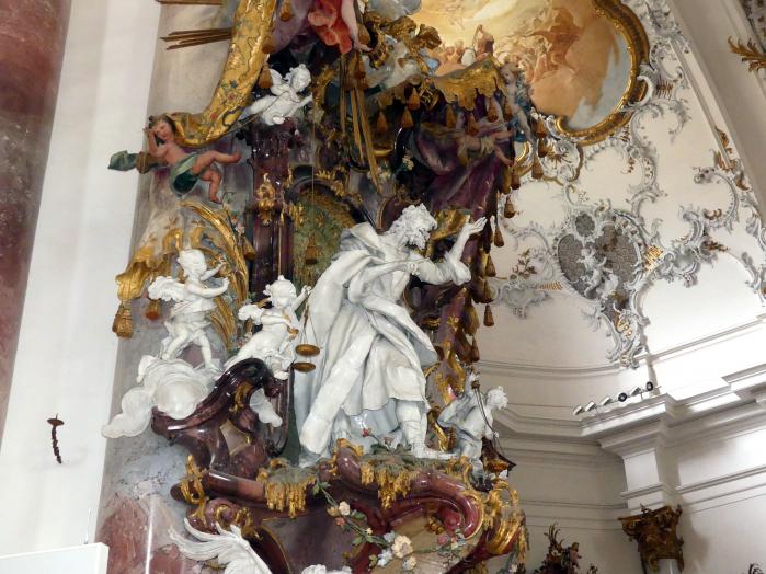 Johann Joseph Christian (1727–1777), Stuckfiguren, Zwiefalten, ehemalige Benediktiner-Abteikirche, heute Pfarr- und Wallfahrtskirche Unserer Lieben Frau, 1744–1755, Bild 93/109