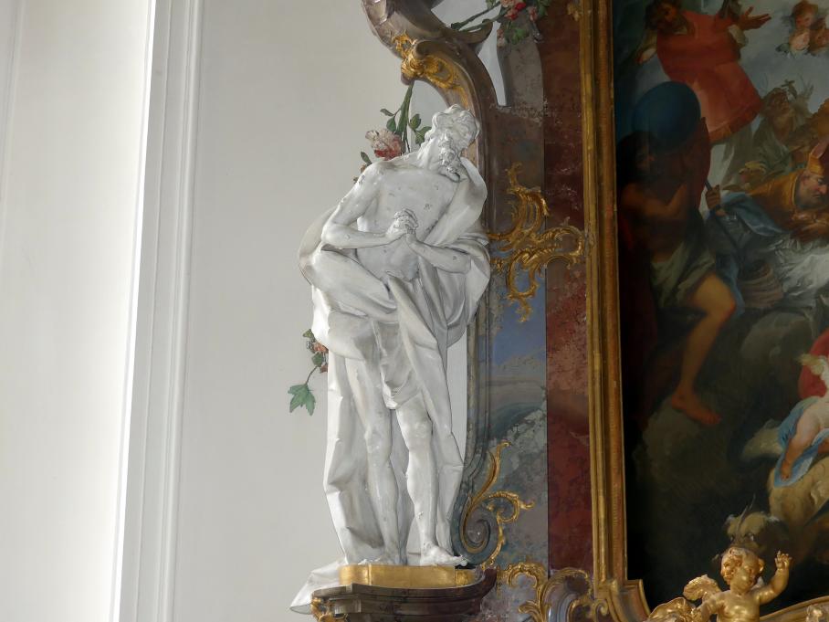 Johann Joseph Christian (1727–1777), Stuckfiguren, Zwiefalten, ehemalige Benediktiner-Abteikirche, heute Pfarr- und Wallfahrtskirche Unserer Lieben Frau, 1744–1755, Bild 101/109