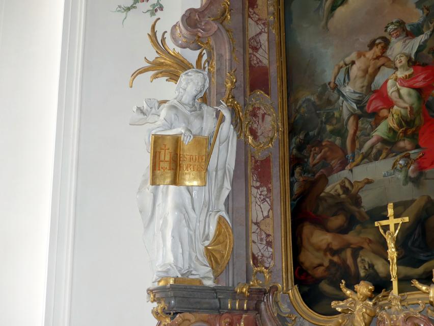 Johann Joseph Christian (1727–1777), Stuckfiguren, Zwiefalten, ehemalige Benediktiner-Abteikirche, heute Pfarr- und Wallfahrtskirche Unserer Lieben Frau, 1744–1755, Bild 106/109