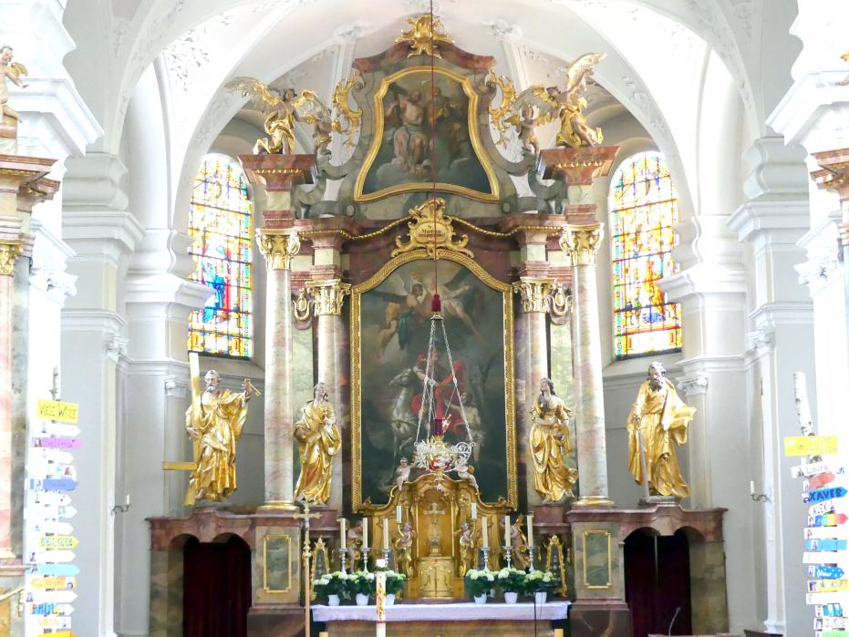 Christian Jorhan der Ältere (1750–1802), Hochaltar und zwei Seitenaltäre, Langenpreising, Pfarrkirche St. Martin, 1783