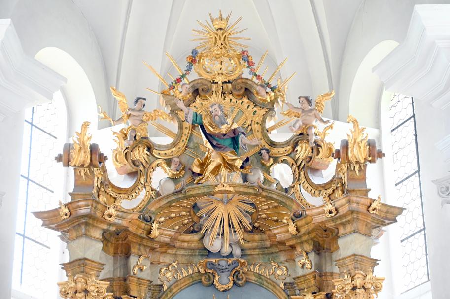 Simon Sorg (1740–1792), Hochaltar, Regensburg-Dechbetten, Pfarr- und Wallfahrtskirche Mariä Himmelfahrt, ehem. St. Emmeram inkorporiert, 1765–1767, Bild 2/4