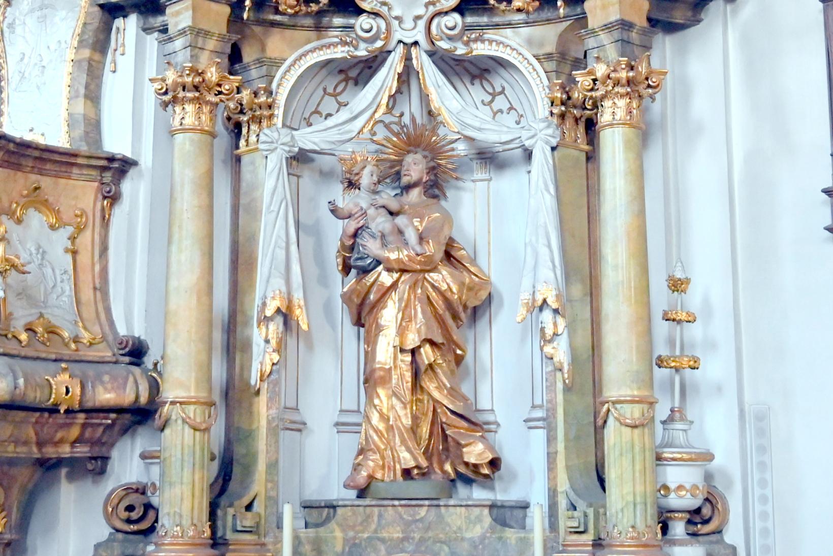 Simon Sorg (1740–1792), Seitenaltar Hl. Joseph, Mariaort, Wallfahrtskirche Unsere Liebe Frau, 1776–1780, Bild 2/2