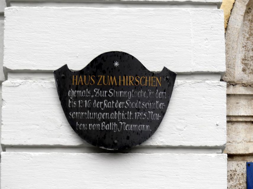 Balthasar Neumann (1715–1753), Bau des ehem. Gasthauses "Zum Hirschen", heute Commerzbank, Würzburg, ehem. Gasthaus "Zum Hirschen", heute Commerzbank, 1726–1727, Bild 2/4