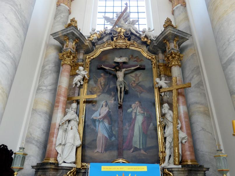 Ignaz Günther (1751–1775), Bekrönung des Kreuzaltars, Neustift (Freising), ehem. Prämonstratenserklosterkirche, jetzt Pfarrkirche St. Peter und Paul, Undatiert