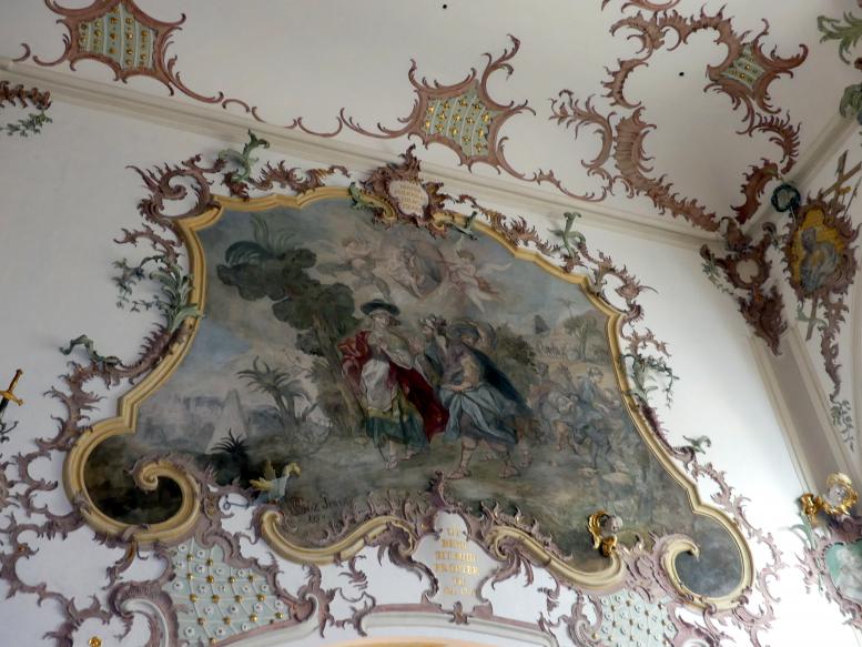 Gottfried Bernhard Göz (1736–1769), Fresken in der Stiftspfarrkirche St. Kassian in Regensburg ( alle von Göz außer das große Deckenfresko im Mittelschiff von Otto Gebhard), Regensburg, Stiftspfarrkirche St. Kassian, 1754–1758