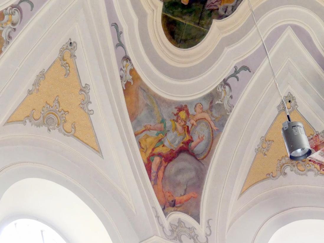 Otto Gebhard (1726–1772), Vier Fresken zwischen den Stichkappen, Pfaffenberg (Mallersdorf), Pfarrkirche St. Peter, 1757, Bild 2/4