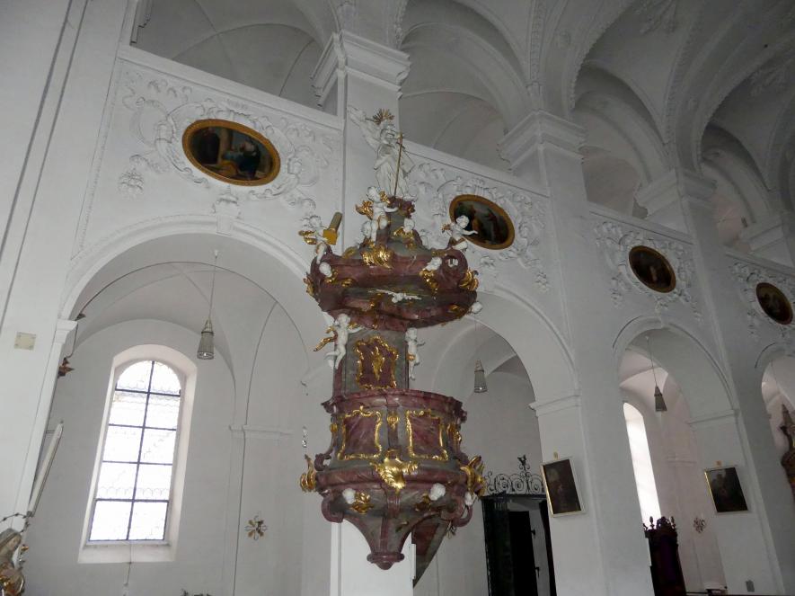 Johann Michael Fischer (Bildhauer) (1744–1792), Kanzel, Neuburg an der Donau, Pfarrkirche St. Peter, 1758–1762, Bild 1/7
