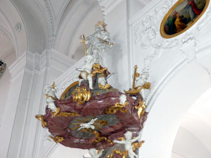 Johann Michael Fischer (Bildhauer) (1744–1792), Kanzel, Neuburg an der Donau, Pfarrkirche St. Peter, 1758–1762, Bild 5/7