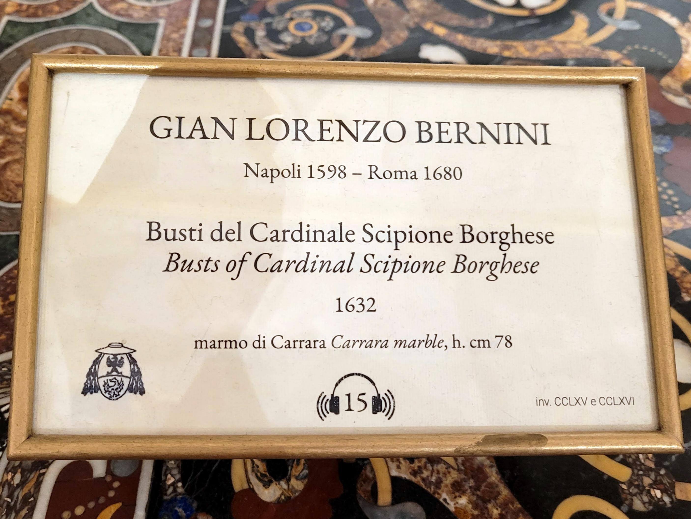 Gian Lorenzo Bernini (1614–1679), Zwei Büsten des Kardinals Scipione Borghese, Rom, Villa Borghese, jetzt Rom, Villa Borghese, Galleria Borghese, 1632, Bild 4/4