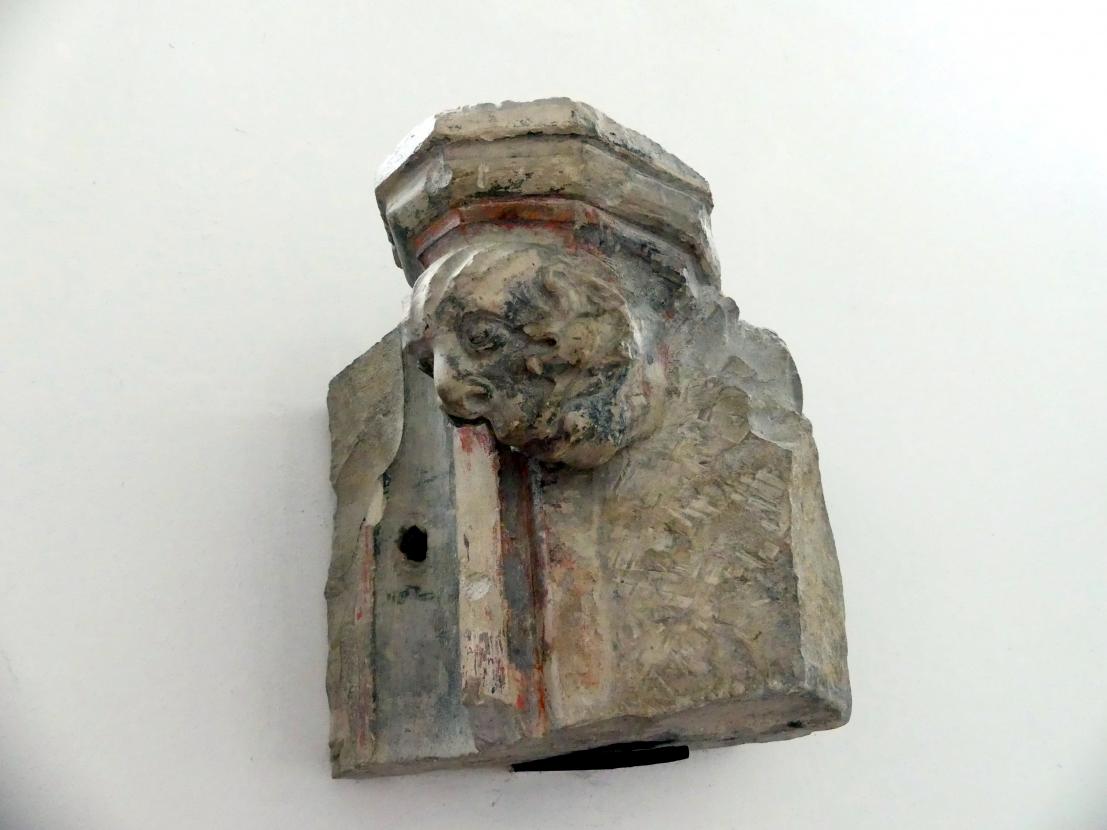 Fragment einer Verzierung mit Kragstein, Prag-Holešovice, Lapidarium, Saal 1, 3. Viertel 14. Jhd.