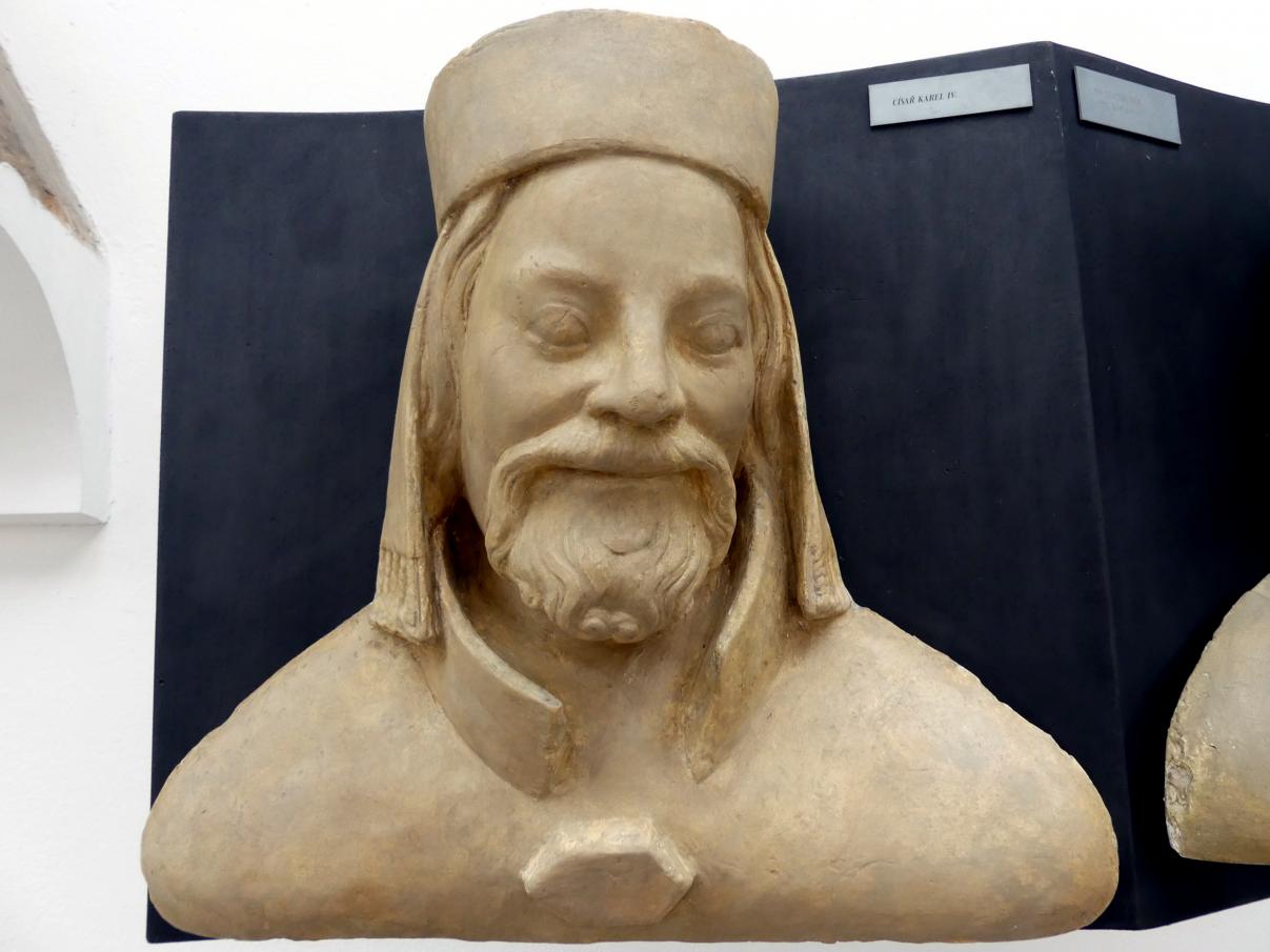 Peter Parler (Werkstatt) (1355–1390), Kaiser Karl IV., Prag-Hradschin, Prager Burg, Veitsdom, jetzt Prag-Holešovice, Lapidarium, Saal 2, 1376–1385