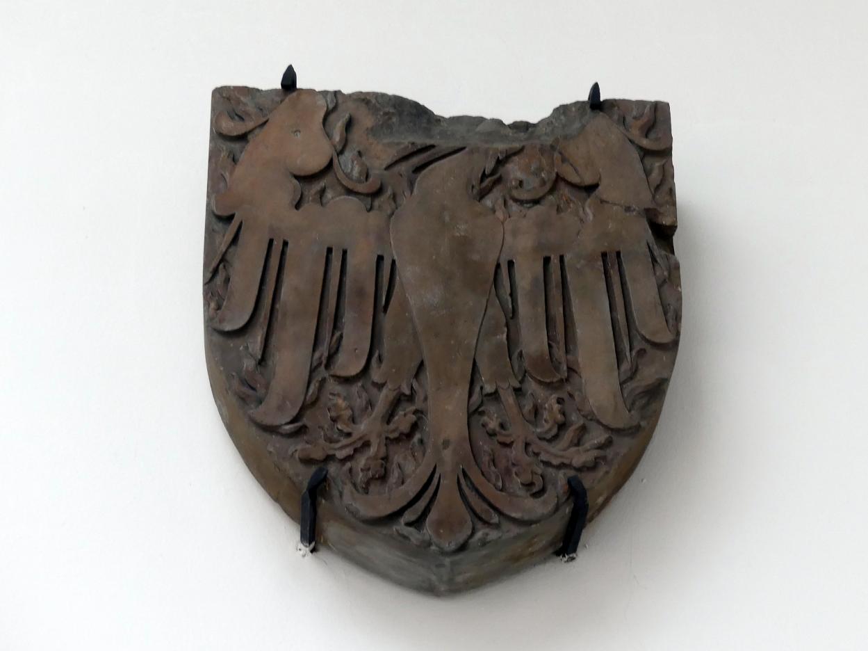 Wappen mit dem Sankt Wenzelsadler, Prag-Hradschin, Prager Burg, Veitsdom, jetzt Prag-Holešovice, Lapidarium, Saal 2, Beginn 15. Jhd.
