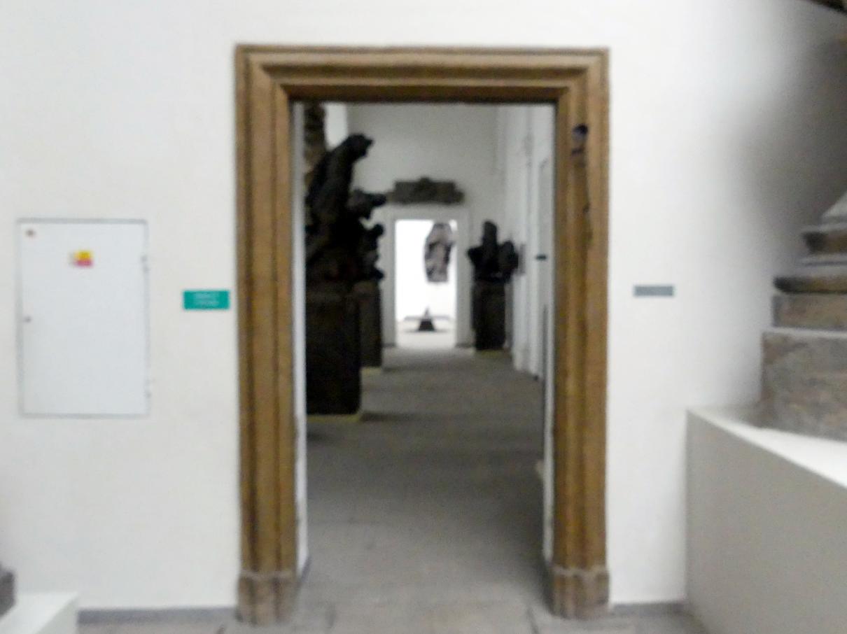 Portal, Prag-Neustadt, ehem. Rathaus Nr. 383-34 von Podskali (1911 abgerissen), jetzt Prag-Holešovice, Lapidarium, Saal 4, um 1702