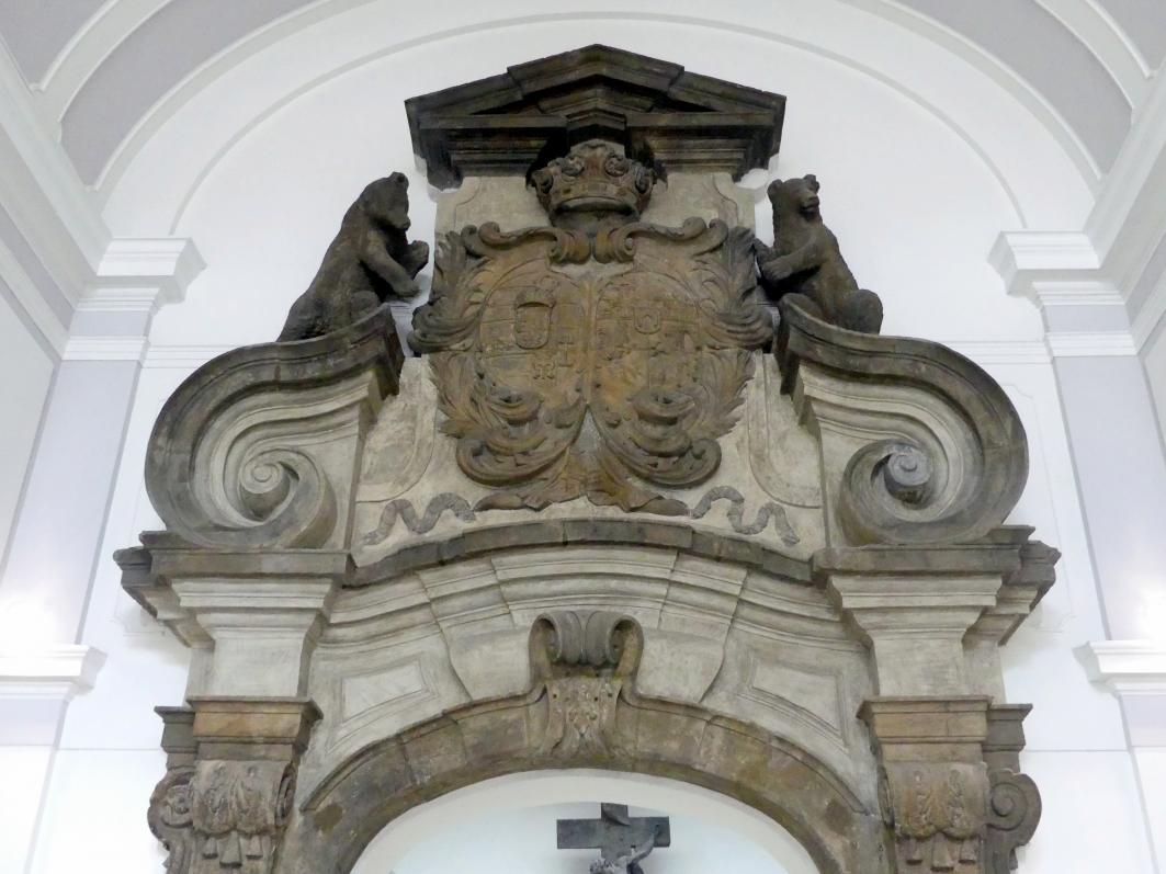 Slavatovská-Portal, das sogenannte Bärentor, Prag-Smichov, ehem. Slavatovská-Garten, jetzt Prag-Holešovice, Lapidarium, Saal 4, um 1680, Bild 2/2