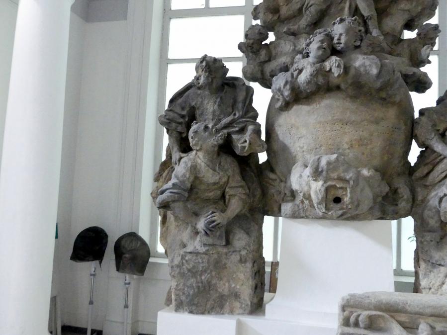 Johann Michael Brüderle (1739–1740), Brunnen Mariä Himmelfahrt, Prag-Hradschin, Prager Loreto, ehem. Kapuzinerkloster, jetzt Prag-Holešovice, Lapidarium, Saal 4, 1739, Bild 2/4