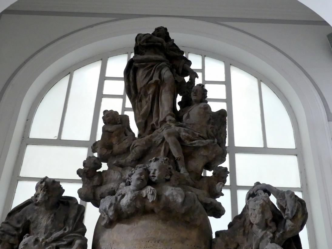 Johann Michael Brüderle (1739–1740), Brunnen Mariä Himmelfahrt, Prag-Hradschin, Prager Loreto, ehem. Kapuzinerkloster, jetzt Prag-Holešovice, Lapidarium, Saal 4, 1739, Bild 4/4