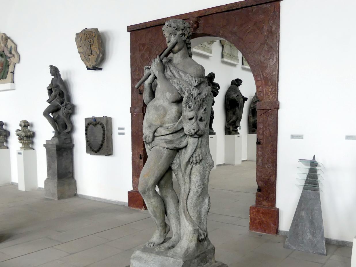 Faun, Prag-Neustadt, Villa Amerika Nr. 462, heute Antonín-Dvořák-Museum, jetzt Prag-Holešovice, Lapidarium, Saal 7, 2. Hälfte 18. Jhd., Bild 2/3