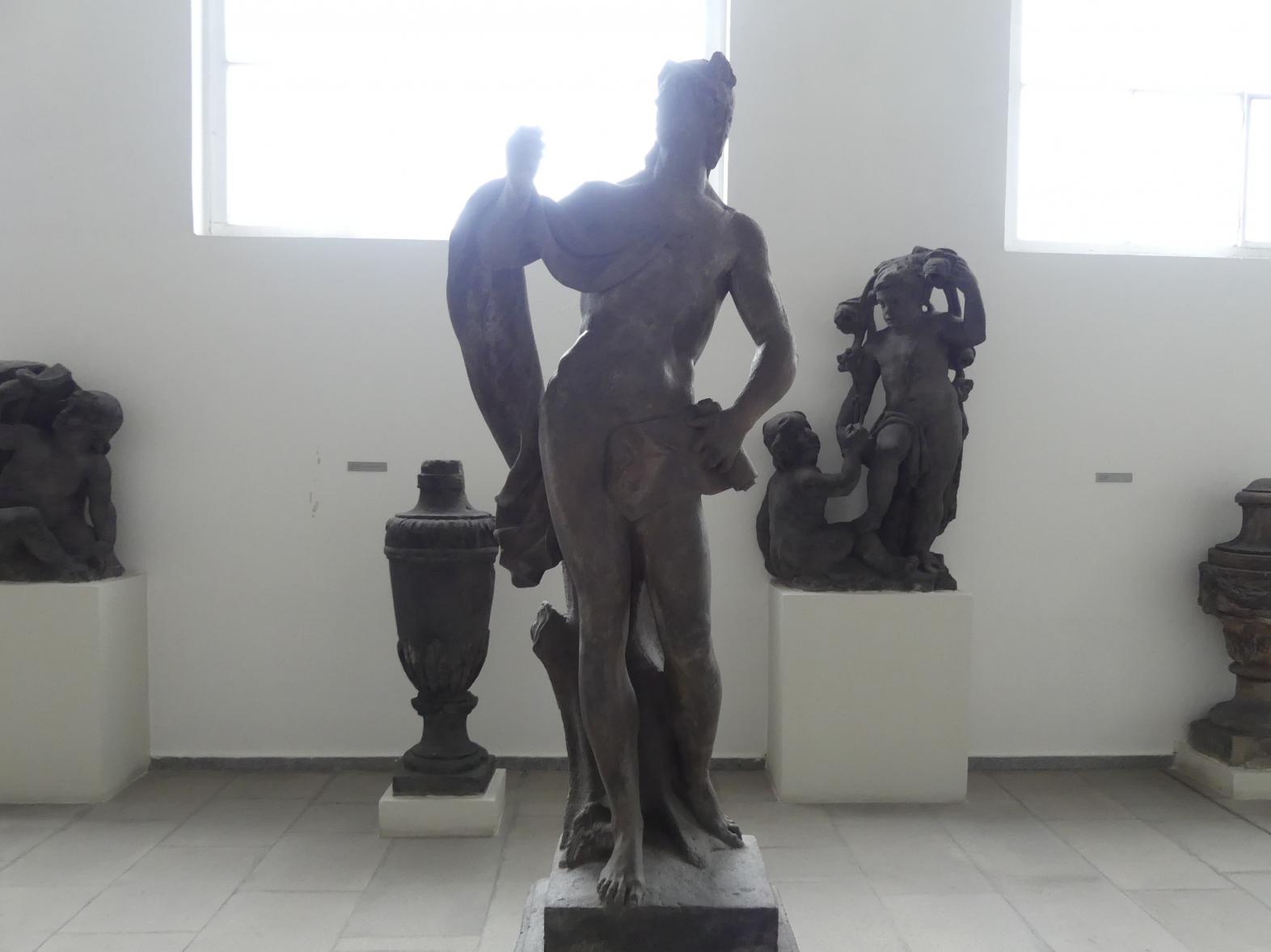 Merkur (römischer Gott), Prag-Neustadt, Villa Amerika Nr. 462, heute Antonín-Dvořák-Museum, jetzt Prag-Holešovice, Lapidarium, Saal 7, 2. Hälfte 18. Jhd.
