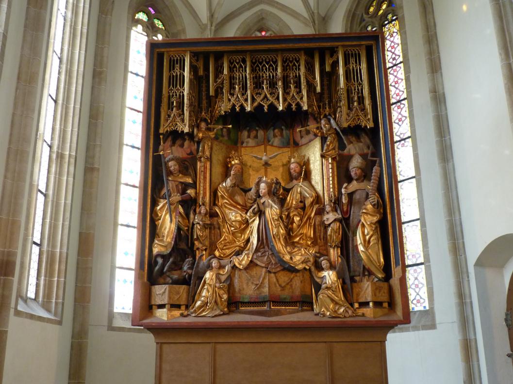 Michael Pacher (1461–1497), Grieser Altar, Schrein: Marienkrönung, Bozen-Gries, Alte Pfarrkirche Unsere Liebe Frau, 1471–1475
